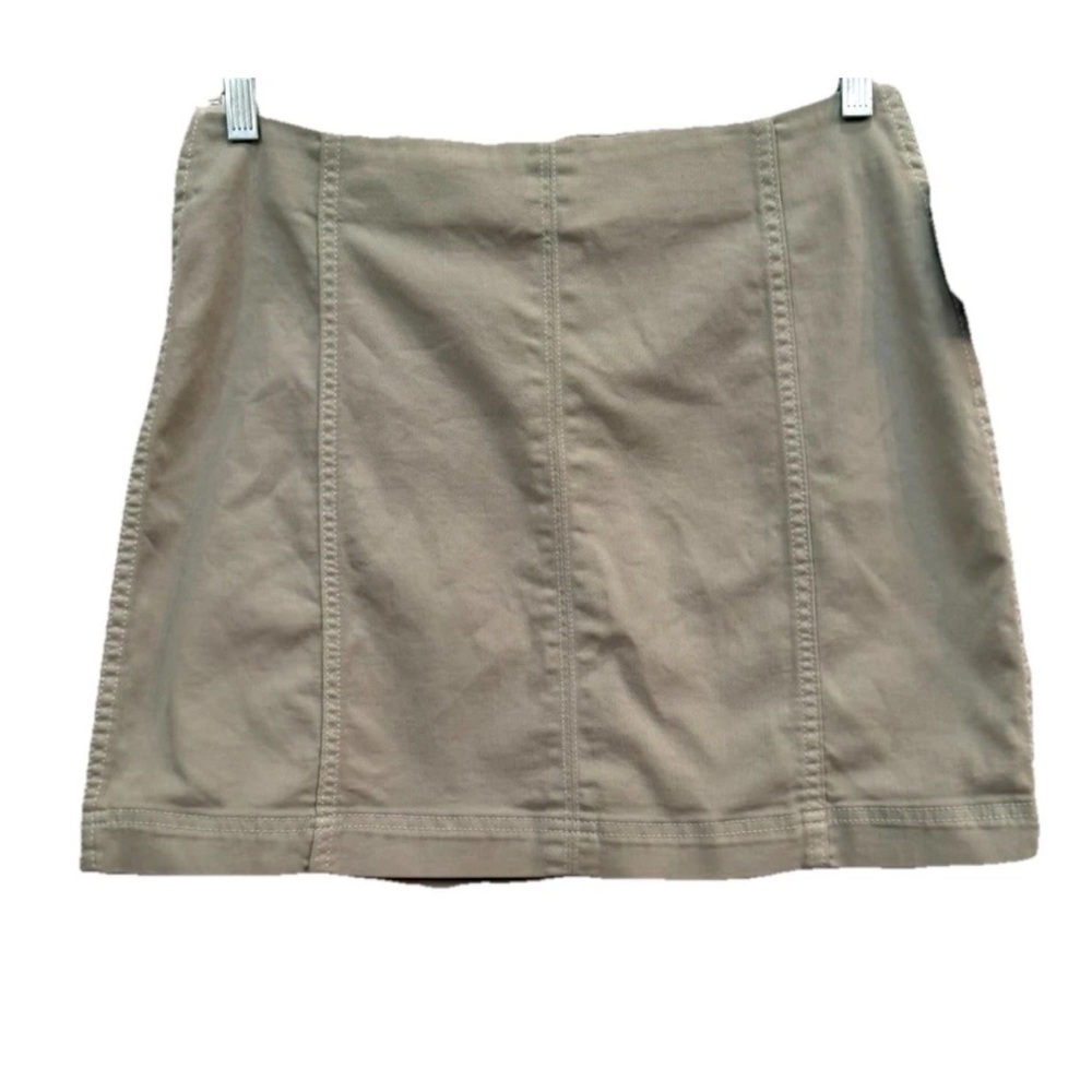 Wild Fable Mini Skirt Size 12 Olive Green Button A-line Y2K 90s Grunge nwt